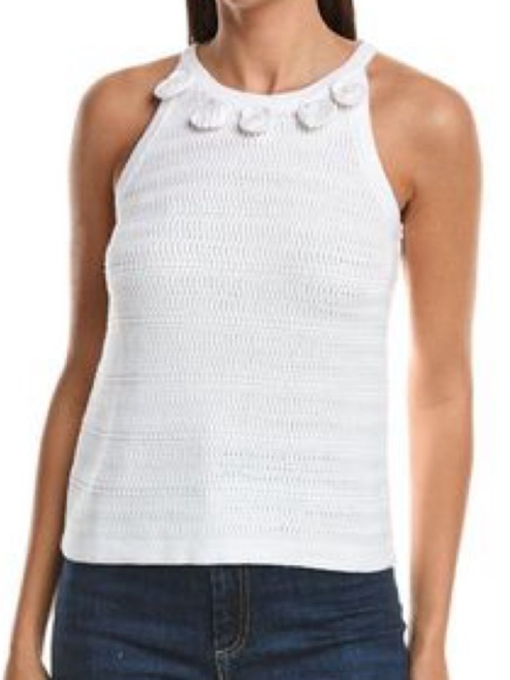 Lilly Pulitzer Sleeveless Emra Sweater Tank Top Resort White Size Small